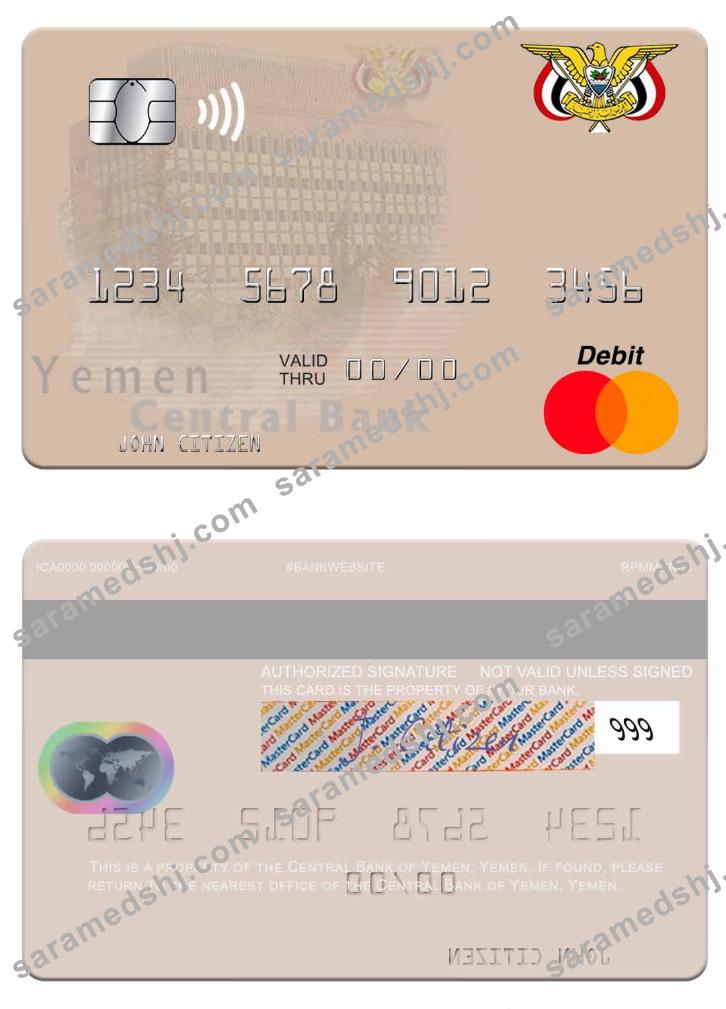 Yemen Central Bank of Yemen mastercard